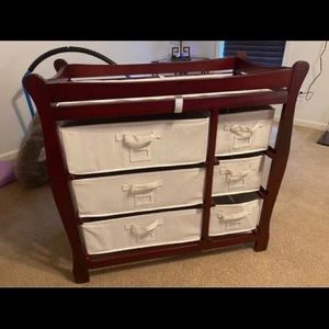 Wooden Changing Table with drawers